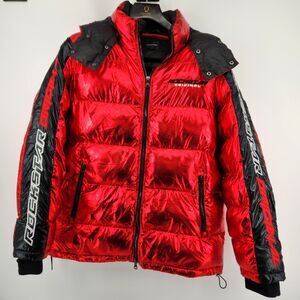 ROCKSTAR ORIGINAL Alasia Puffer Jacket Men's Size 2XL Metallic Red